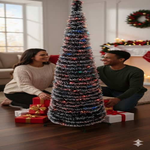 🎄 Árbol de Navidad Fácil de Armar + Luces LED de Regalo 🎁 ¡Decora en segundos! 🎅