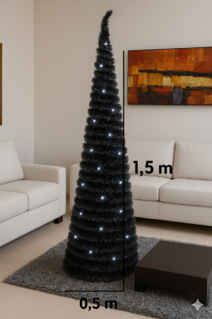 🎄 Árbol de Navidad Fácil de Armar + Luces LED de Regalo 🎁 ¡Decora en segundos! 🎅